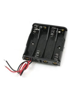 اشتري 4 X Aaa Battery Holder With Red And Black Wire - Diy General Purpose Battery Holder - Uhcom BLack 15.9 x 9 x 3.3سم في مصر