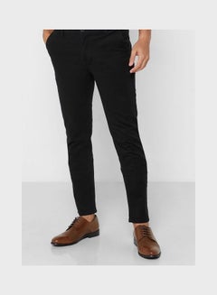 Buy Men Chino Trouser Black in UAE