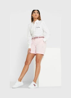 Buy Women High Waist Shorts Pink in UAE