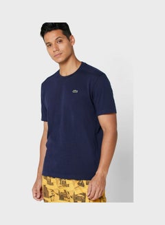 Buy Essential Crew Neck Casual T-Shirt Blue in Saudi Arabia