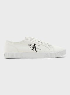 Buy Women Round Toe Style Casual Low Top Sneakers White in UAE