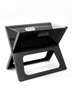 Buy Foldable Charcoal BBQ Grill Black/Criss-Cross in Saudi Arabia