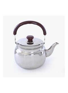 Buy Classic Tea Kettle Silver/Brown 2Liters in UAE