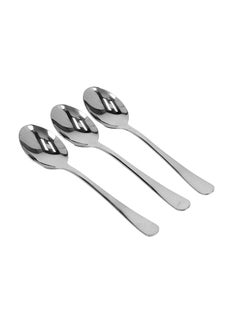 Buy 3-Piece Table Spoon100%Food GradeStainless Steel Silver 19.5cm in UAE