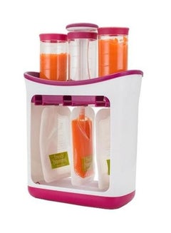 Buy Feeding Line Squeeze Station Container, Food Pouch for Newborn Baby Store Homemade Fruit and Vegetable Puree, Soup, Smoothies, Porridge Include Feeding Spoon (Purple) in UAE