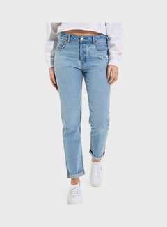 Buy Flared Bottom Jeans Blue in UAE