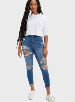 Buy Ripped Jeans Blue in UAE