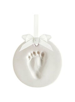 اشتري Baby Handprint And Footprint Keepsake Ornament Kit With Ribbon, 7.4x6.6x1.7 inch في السعودية