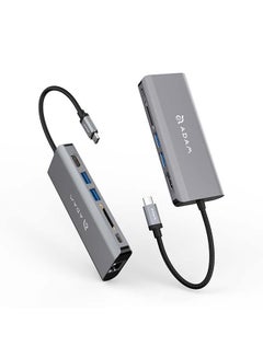 Buy USB 3.1 USB Type C (USB-C) 6 port Hub- Grey/Black in UAE