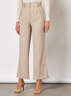 Buy Spot Print Pants Beige in UAE