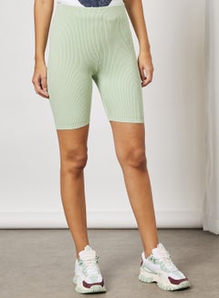 Buy Ribbed Cycling Shorts Mint in UAE