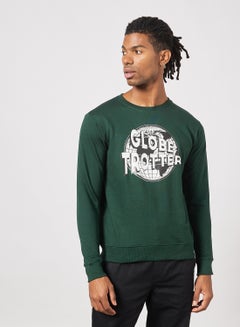 Buy Casual Printed Sweatshirt Green in UAE