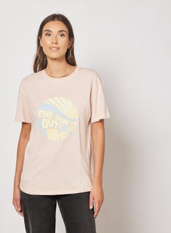 Buy Graphic Printed T-Shirt Pink in Egypt