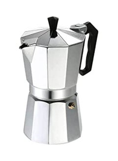 اشتري 3 Cup Aluminum Espresso Percolator Coffee Stovetop Maker Silver في مصر