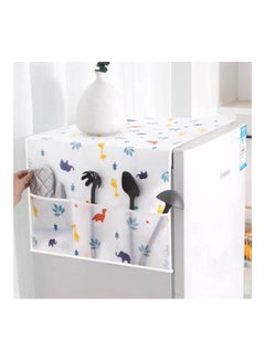 Buy 1Pcs Peva Refrigerator Dust Proof Cover Washing Machine Waterproof Cover With Storage Pocket Multicolour 62 X 180cm in Egypt