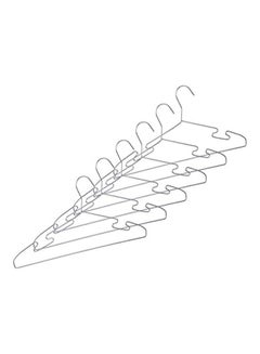 Buy Stainless Steel Clothes Hanger Set 10 Pieces Silver 40.5 x 21cm in Egypt