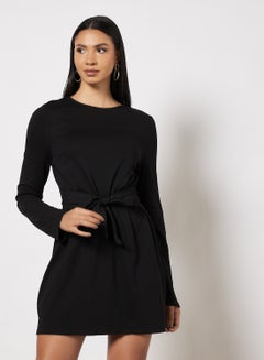 Buy Long Sleeve Dress Black in Saudi Arabia