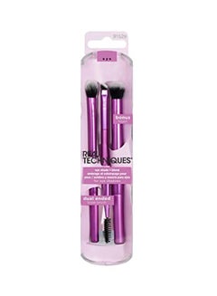 Buy Eye Shade And Blend Brush Set Purple/Black in UAE