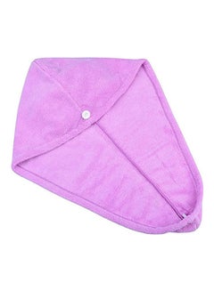 Buy Magic Hair Drying Hotel Towel Hat Quick Dry Beach Towel Head Towel Purple 22*66cm in Egypt