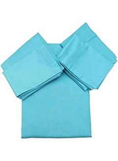 اشتري Plain Bed Sheet And 4 Pillow Cover مختلط Blue في مصر