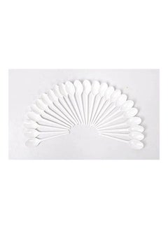 Buy Transparent Spoons For Sweets 24 Pcs White in Egypt