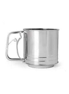 اشتري Stainless Steel Flour Sifter Cup Icing Sugar Shaker Sieve Mesh Tool Cup Silver في مصر