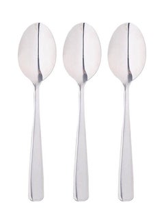 اشتري Stainless Steel Spoon Set 3 Pieces Silver في مصر