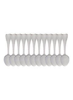 اشتري Stainless Steel Spoons Set Set Of 12 Pcs Silver في مصر