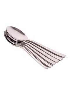 Buy Stainless Steel Spoon Small 6Pcs Silver in Egypt