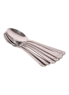 Buy Stainless Steel Tea Spoon Small 6Pcs Silver in Egypt