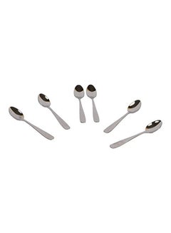 Buy Stainless Steel Tea Spoon Small 6Pcs Silver in Egypt