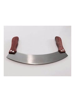 Buy Stainless Steel Mezzaluna With Wooden Handle Silver in Egypt