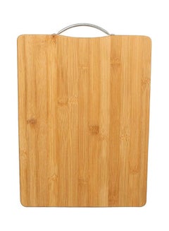 Buy Wooden Cutting Board With Stainless Steel Handle Beige in Egypt