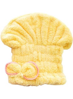 Buy Microfiber Hair Drying Towel Yellow in Egypt