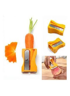 Buy Carrot Cucumber Grater And Peeler Sharpener Orange in Egypt