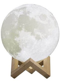 اشتري 3D Moon Night Light, Led Glowing Moon Globe Light White 13cm في مصر