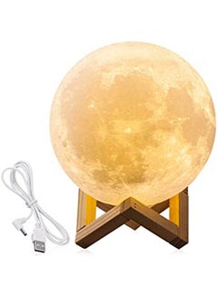 اشتري Printing Moon Light Bedside Lights Home Decoration Night Light Dimmable White في مصر