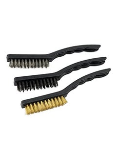 Buy Wire Brush Set For Drill 3 Pieces Black in Egypt