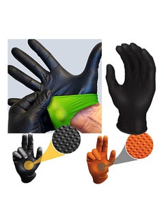 اشتري Heat Resistant Non-Slip Waterproof Durable Silicone Dishwashing Gloves Black في مصر