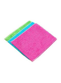 Buy Kitchen Cleaning Cloth Dish Cloths Towels Glass Cleaning Washcloth Set Of 3 Multicolour in Egypt
