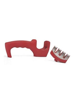 اشتري Kitchen Knife Sharpener - Three-Stage Sharpening Tool To Help Repair Red في مصر