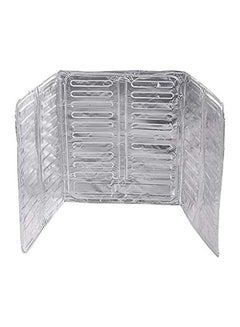 Buy Kitchen Oil Aluminium Foil Plate Gas Stove Oil Splatter Screens Silver 84*32.5cm in Egypt