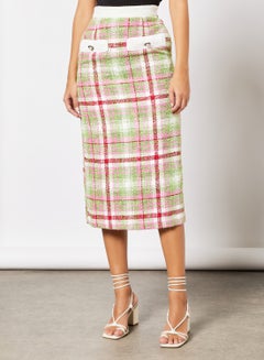 اشتري Nora Tweed Midi Skirt Multicolour في السعودية