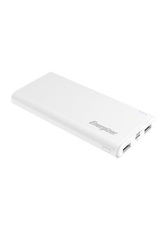 Buy 10000 mAh Rapid Charging Power Bank, Dual USB-A Outputs and Type-C, Micro USB Inputs, Slim, Compact with PowerSafe Management White in UAE