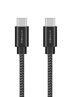 Buy Type C to Type C Fast Charging Cable 100W - 1m Black in Egypt