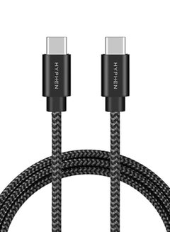 Buy Type C to Type C Fast Charging Cable 100W - 2m Black in UAE