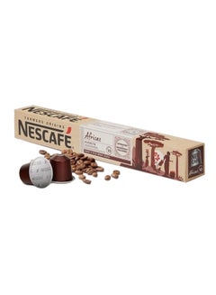 Buy Africas Ristretto Arabica And Robusta Nespresso Capsules 5.5grams Pack of 10 in UAE