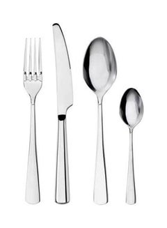 اشتري 24-Piece Cutlery Set Stainless Steel Silver في مصر