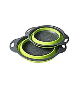 Buy 2 Pcs Collapsible Food Grade Kitchen Colander Strainer Multicolour in Egypt