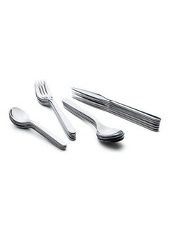 اشتري 24 Piece Dining Set Silver في مصر